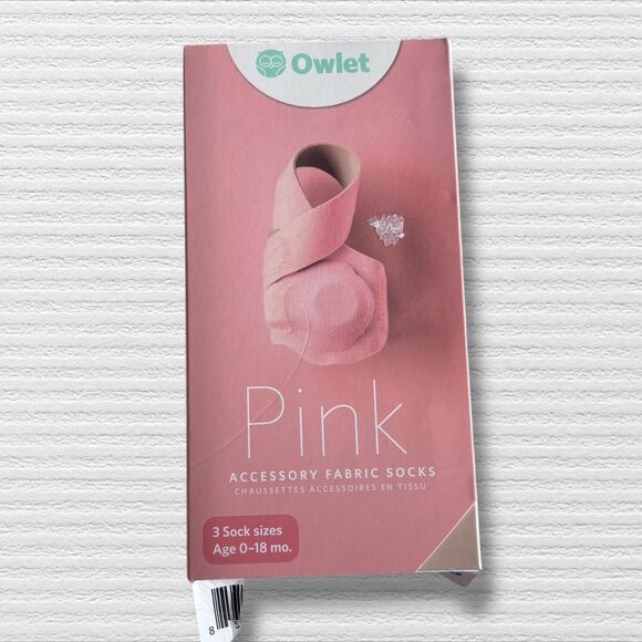 Owlet Smart Sock Pink Accessory Fabric Socks 0-18 Months 3 Sizes (Socks Only) - Picture 1 of 4